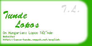 tunde lopos business card